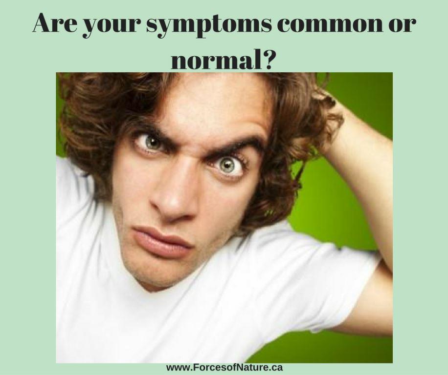 man wondering if symptoms are common or normal