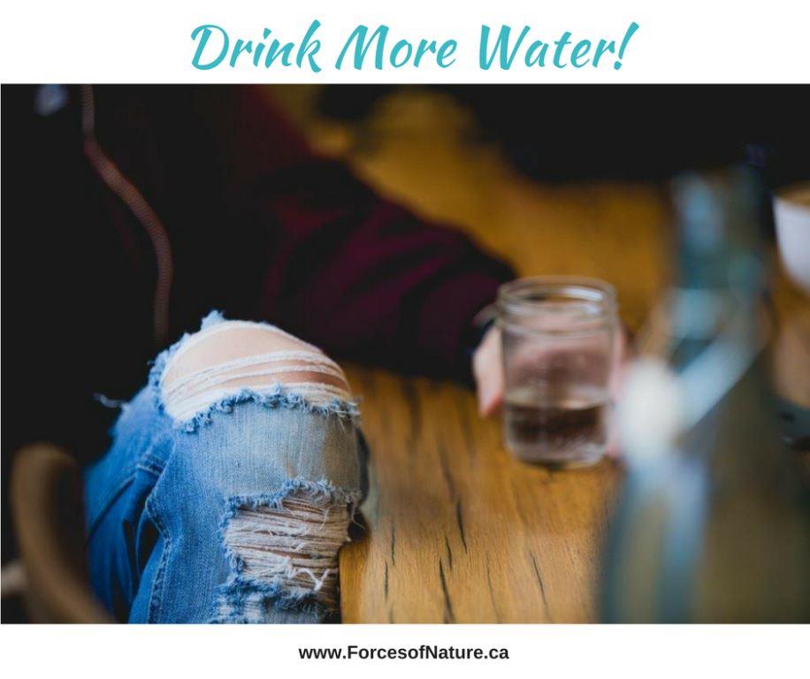 picture of a man trying to drink more water